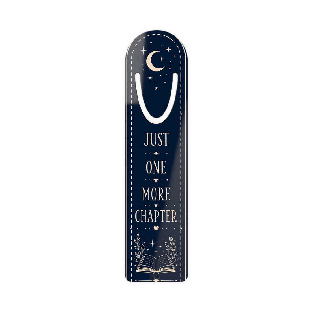 Just One More Chapter Metal Bookmark — Night Sky Reader Gift