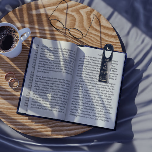 Just One More Chapter Metal Bookmark — Night Sky Reader Gift