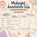 Midnight Annotation Club | 8-Page A4 Book Annotation Kit
